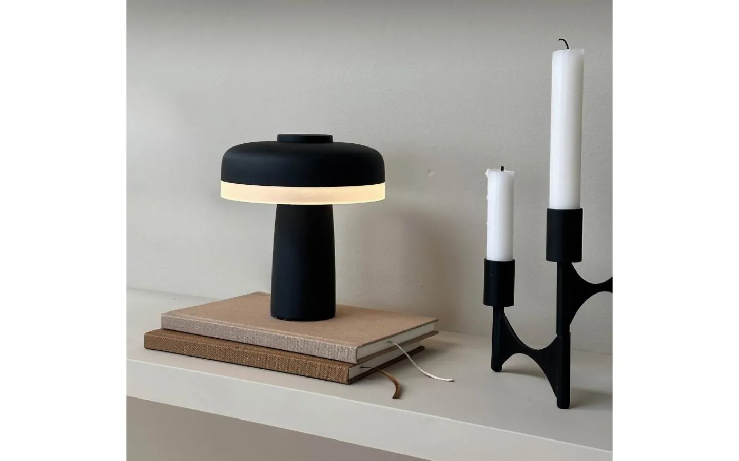 Dyberg Larsen Porter Uppladdningsbar Bordslampa 16,5cm Svart* Uppladdningsbara Lampor Inomhus