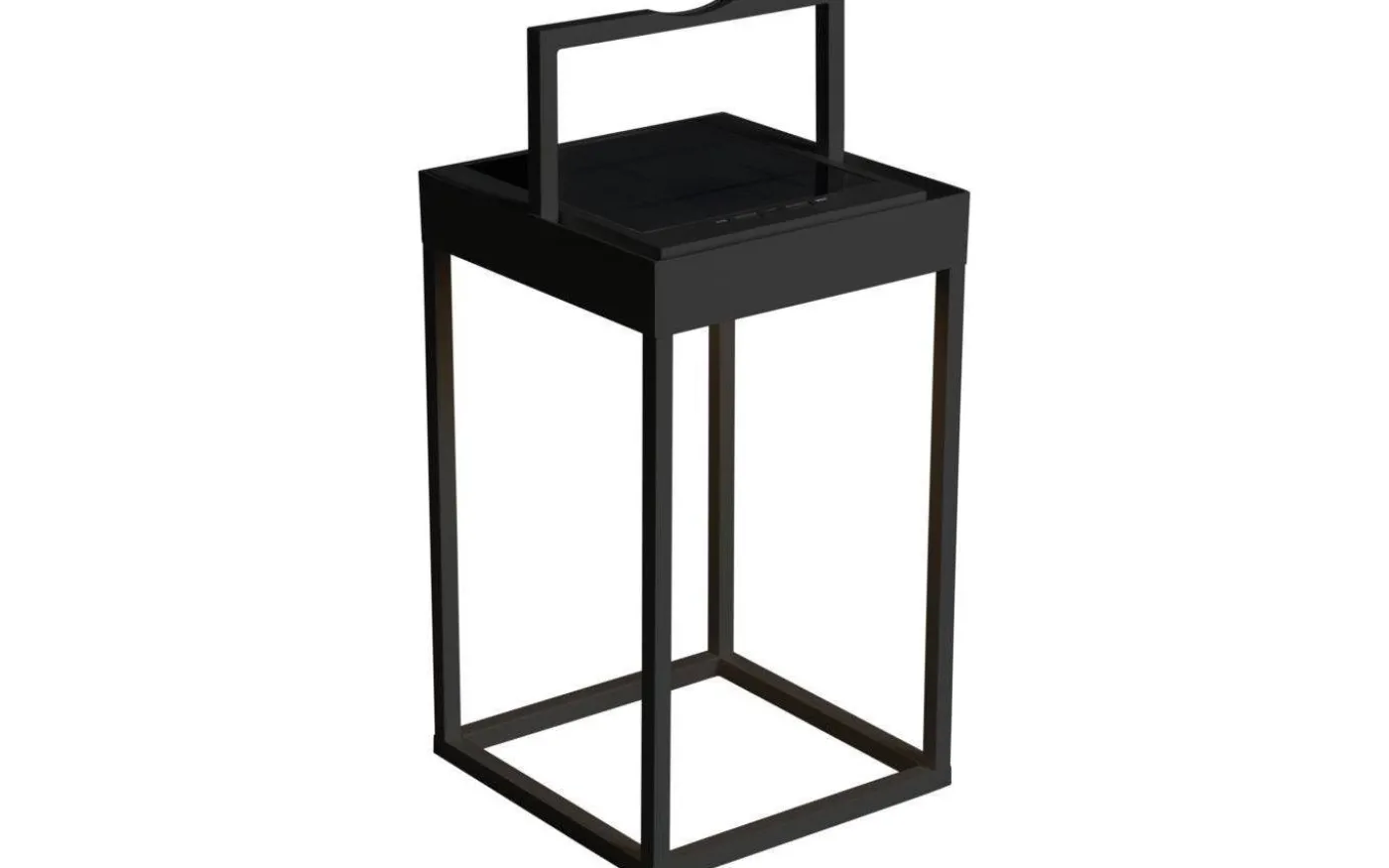 Portofino Ljuslykta Solcell + USB 30cm Svart IP54