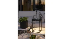 Portofino Ljuslykta Solcell + USB 30cm Svart IP54