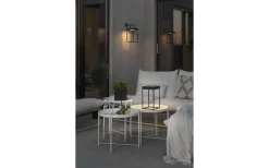 Portofino Ljuslykta Solcell + USB 30cm Svart IP54