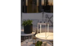 Konstsmide Portofino Ljuslykta Solcell + USB 30cm Vit IP54* Uppladdningsbara Lampor Utomhus|Uppladdningsbara Lampor Utomhus