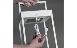 Konstsmide Portofino Ljuslykta Solcell + USB 30cm Vit IP54* Uppladdningsbara Lampor Utomhus|Uppladdningsbara Lampor Utomhus