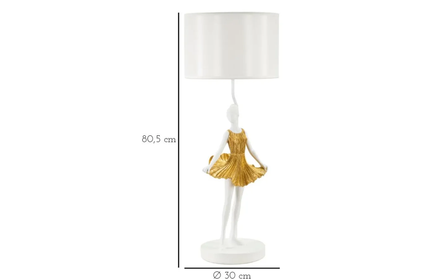 Mauro Ferretti Power Bordslampa Dancer 90,5cm Vit* Bordslampor