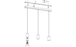 Eglo Pozueta Taklampa 84cm Svart* Avlånga Taklampor