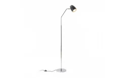 Rendl Pragma Golvlampa 160cm Svart/Krom E27* Golvläslampor