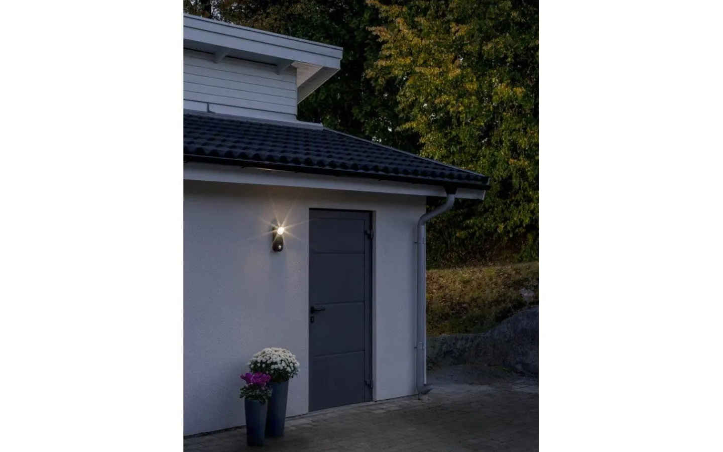 Led Strålkastare<Konstsmide Prato Batteridriven Vägglampa 1W LED Rörelsevakt Svart