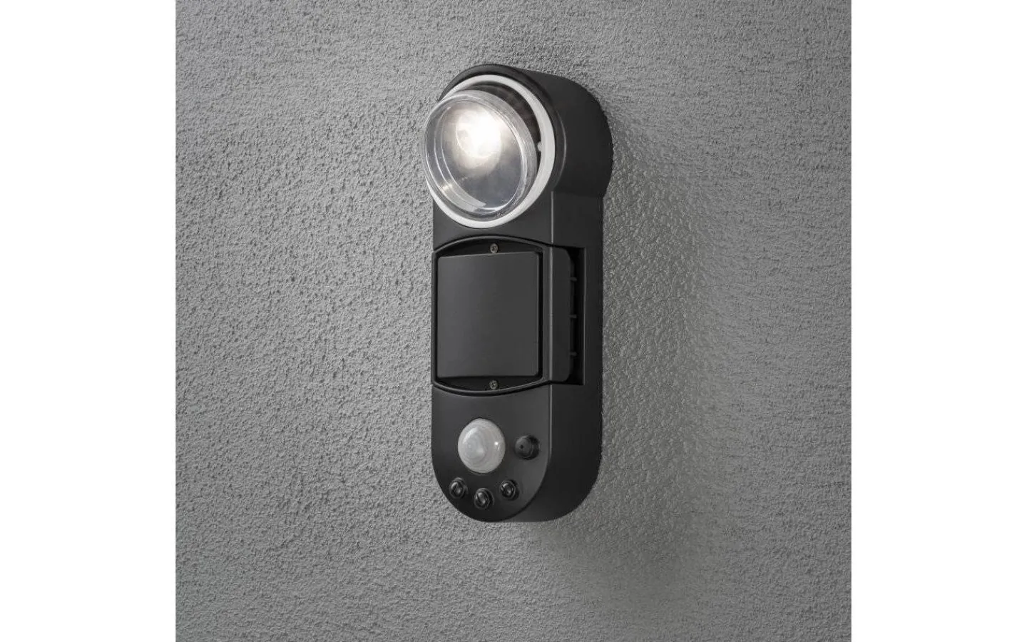 Led Strålkastare<Konstsmide Prato Batteridriven Vägglampa 1W LED Rörelsevakt Svart