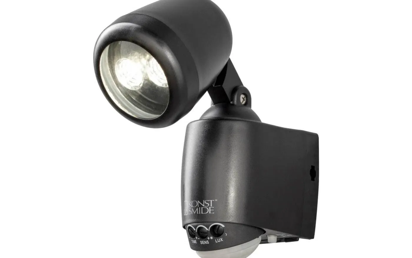 Prato Batteridriven Vägglampa LED 1W Rörelsevakt Svart