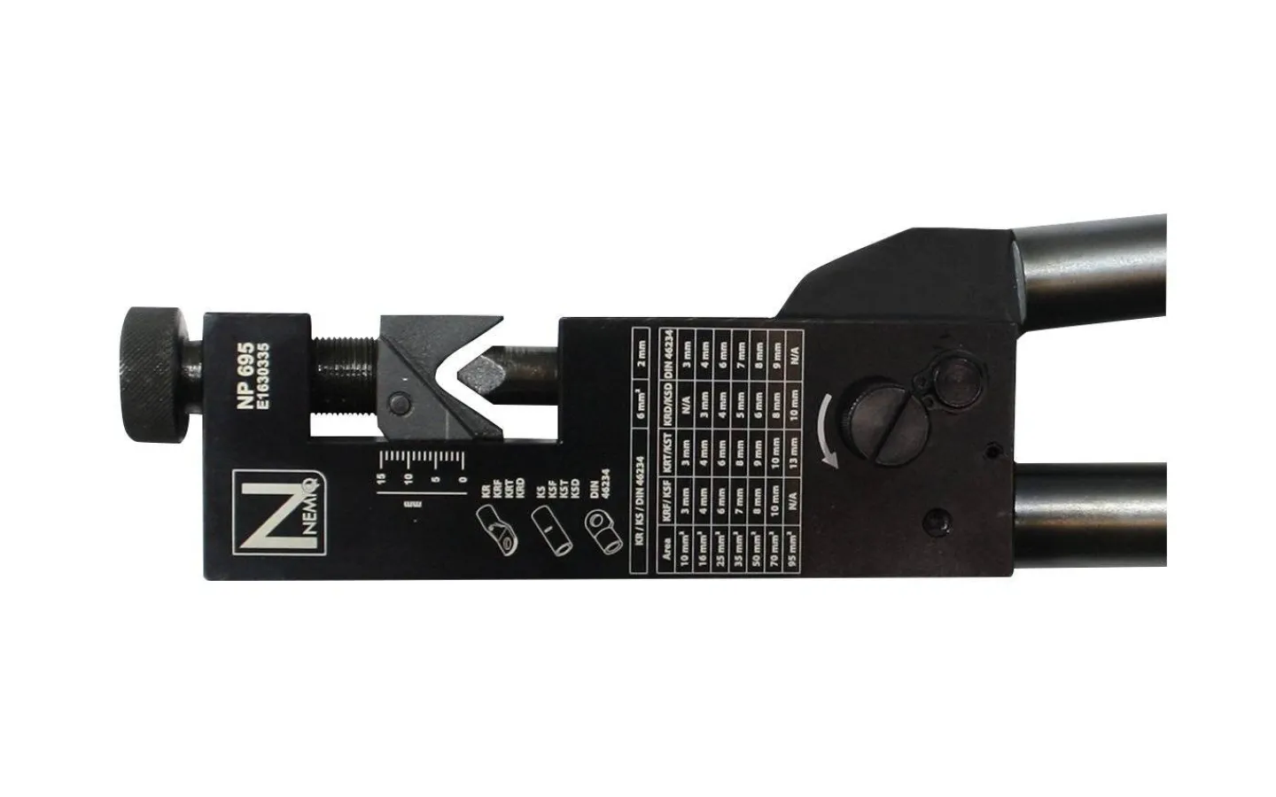 Malmbergs Pressverktyg, 6 - 70 mm², Dornfastspänning* Kontaktpressning