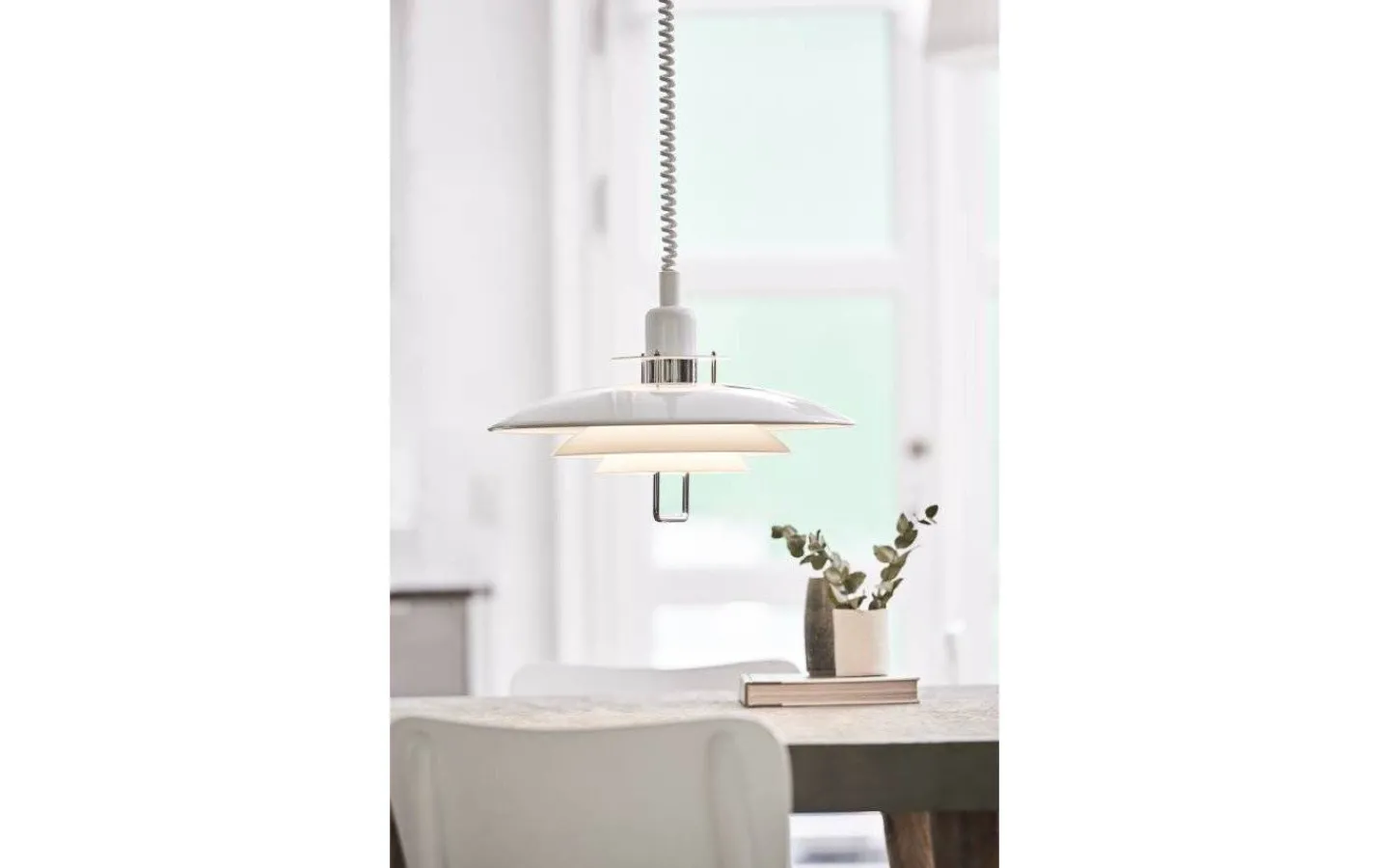 Kök & Matplats<Belid Primus II Hisslampa 43cm Vit/Krom