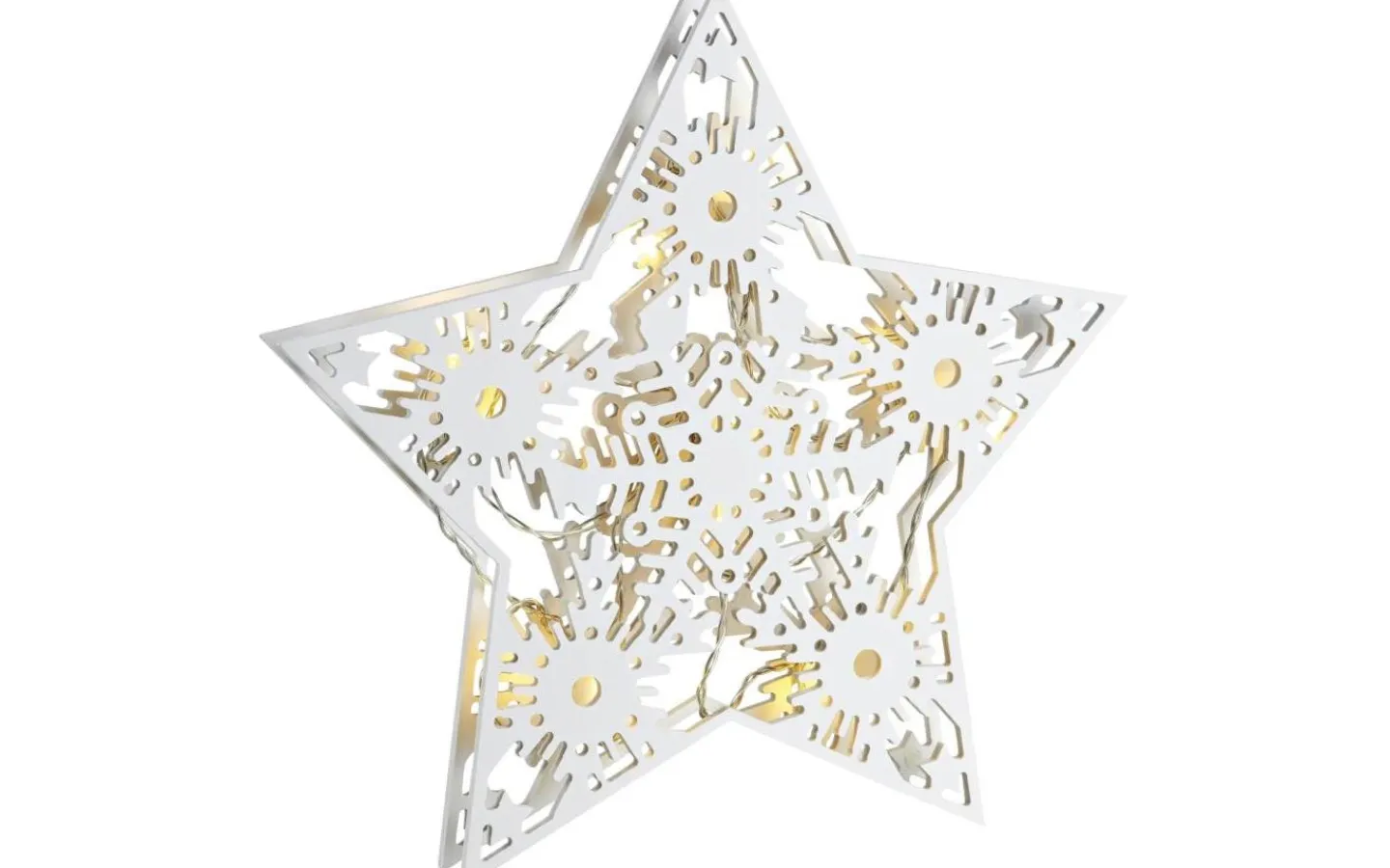 Markslojd Prince Batteridriven Stjärna 32cm Vit* Batteri Julpynt Inomhus