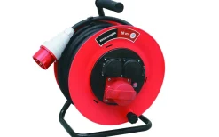 Proffskabelvinda 3-fas, Röd, 20 m, IP44