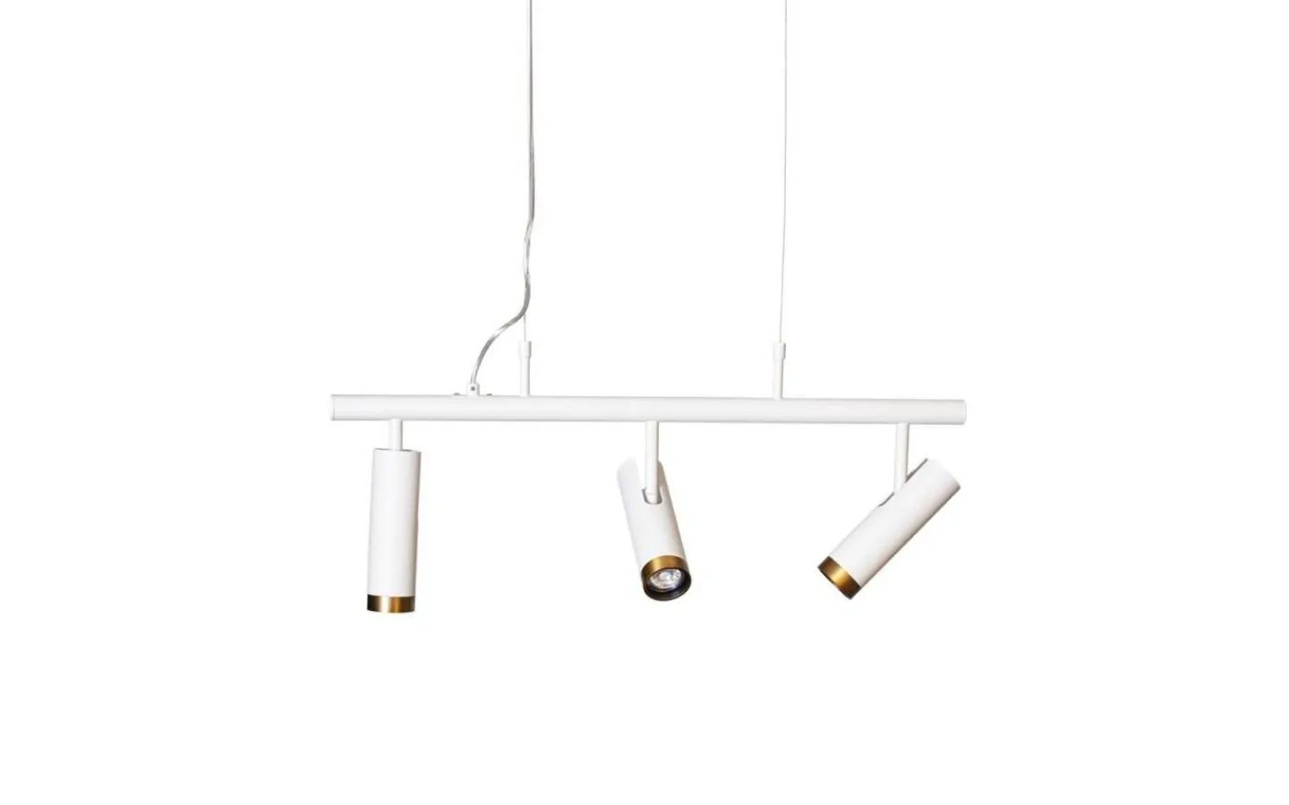 By Rydens Puls Taklampa 80cm 3L Vit/Mässing* Avlånga Taklampor