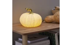 Inomhusdekorationer Batteri<Star Trading Pumpkin Bordsdekoration 15cm Vit