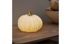 Inomhusdekorationer Batteri<Star Trading Pumpkin Bordsdekoration 12cm Vit