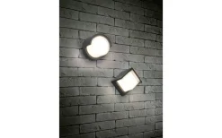 Vägglampor Utomhus<Reality Puno Vägglampa LED rund mattsvart IP54