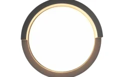 Vägglampor Utomhus<Reality Puno Vägglampa LED rund mattsvart IP54