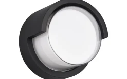 Vägglampor Utomhus<Reality Puno Vägglampa LED rund mattsvart IP54