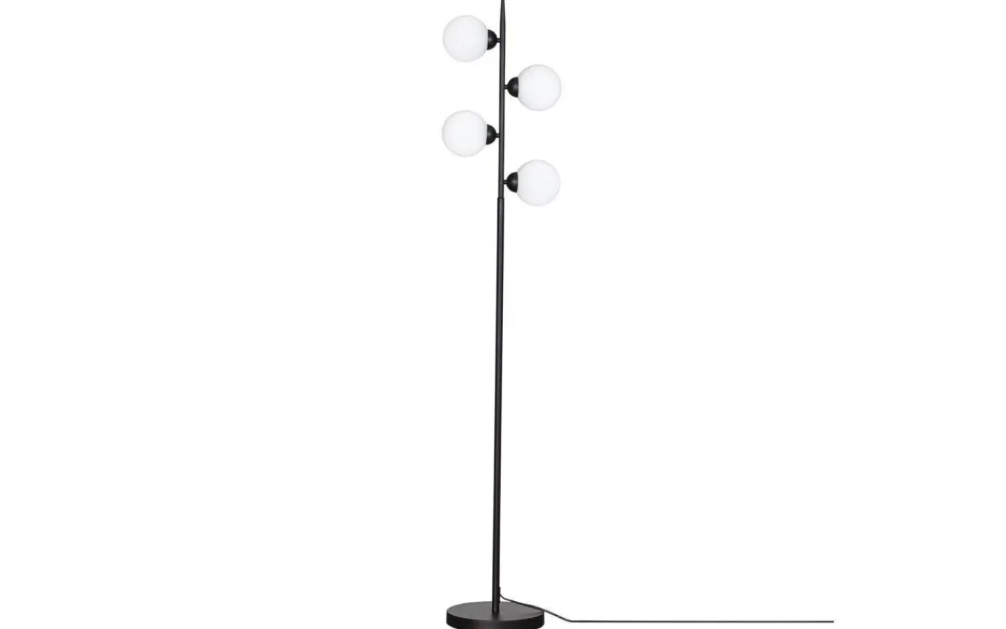 Golvlampor<By Rydens Punto Golvlampa 160cm Svart/Opal