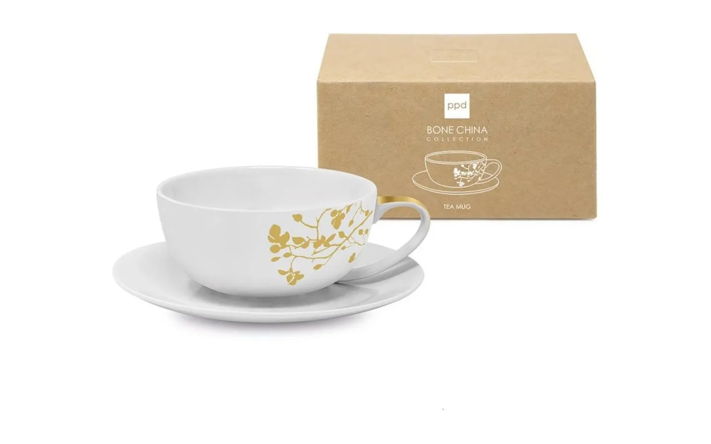 PPD Pure Branch Tekopp med Fat Guld 35 cl* Koppar & Muggar