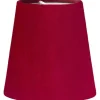 Enfärgade Runda Lampskärmar<PR Home Queen Lampskärm Ø12cm Sammet Klarröd