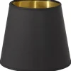 PR Home Queen Lampskärm Ø12cm Svart/Guld* Enfärgade Runda Lampskärmar