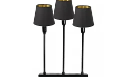 Enfärgade Runda Lampskärmar<PR Home Queen Mini Lampskärm Ø10cm Svart/Guld
