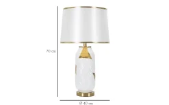 Bordslampor<Mauro Ferretti Quick Bordslampa 70cm Vit/Guld