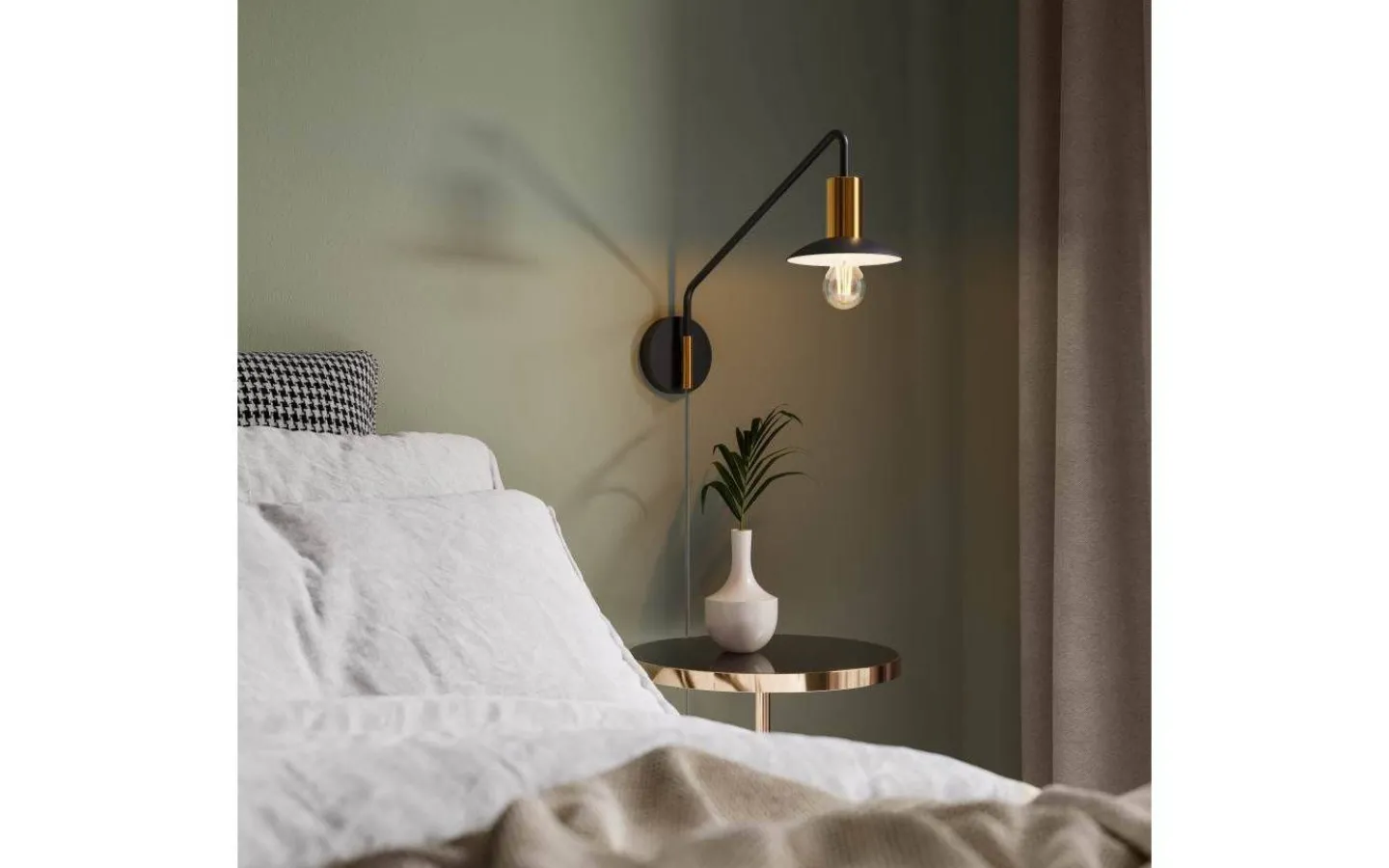 Läslampor<By Rydens Quinn Vägglampa 35cm Matt Svart