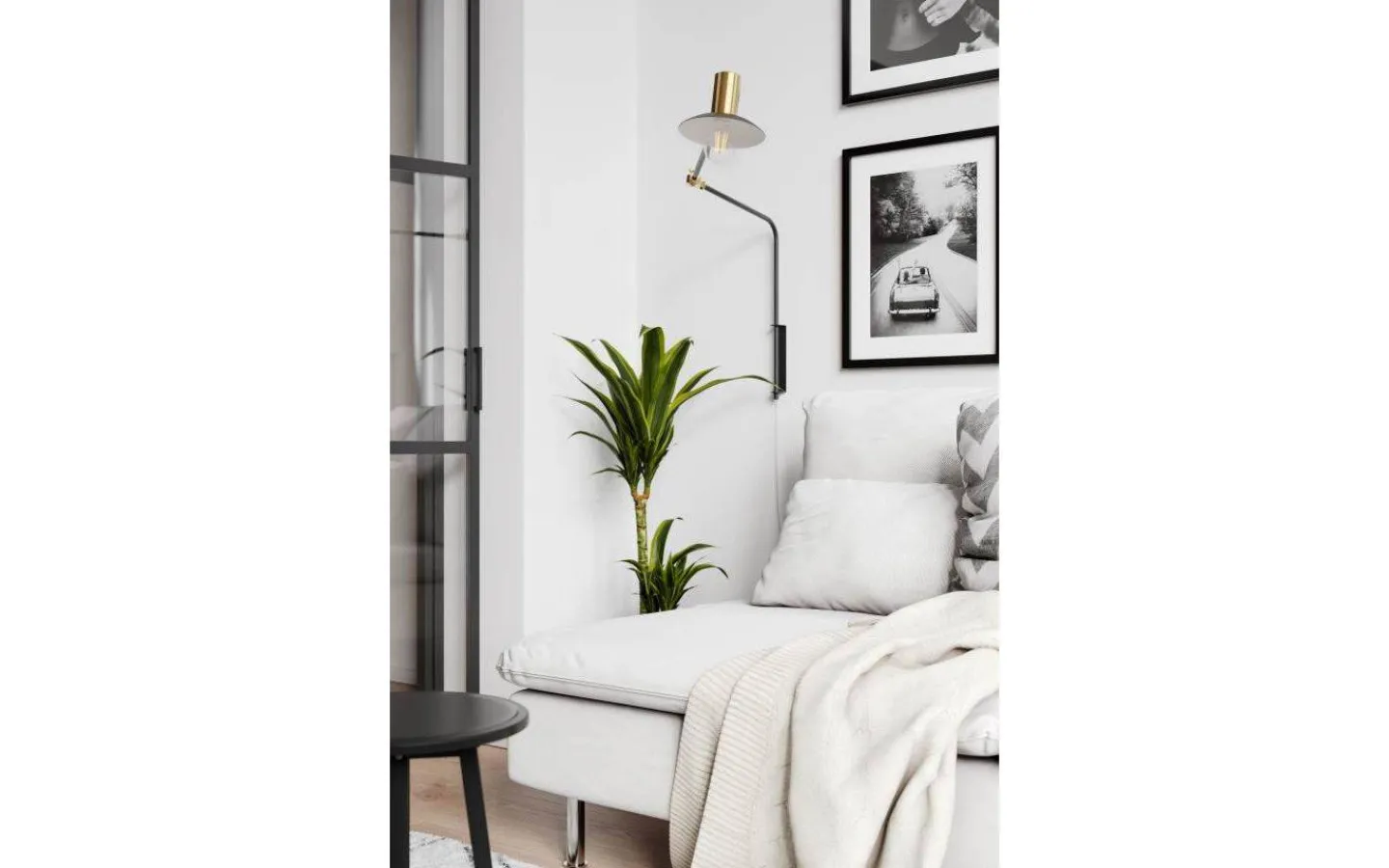 Läslampor<By Rydens Quinn Vägglampa 60cm Matt Svart