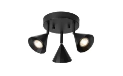 CO Bankeryd Rain 18 Takspotlight Svart* Runda Takspotlights|Takspot Med 3 Lampor