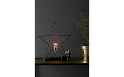 Visa Alla Julstjärnor|Julstjärnor På Fot<Markslojd Rapp Metalltråd Stjärna På Svart Bas E14