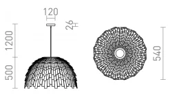 Stora Taklampor Ø50-69 Cm<Rendl Rara Taklampa 54cm