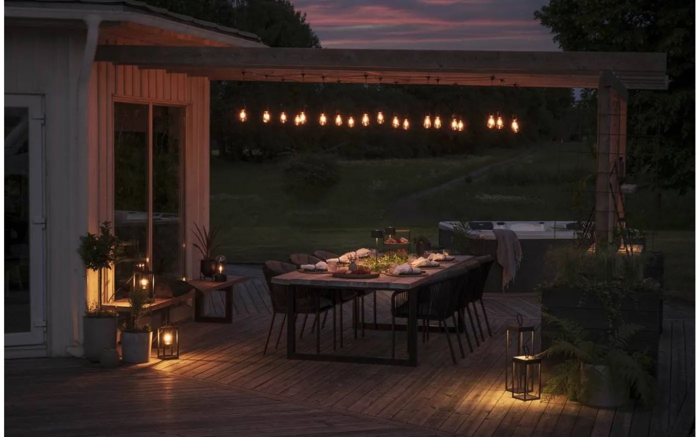 Ravello Uppladdningsbar Lampa 50cm Svart IP54