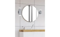 Badrumslampor Vägg<Trio Lighting Ray H2O Vägglampa LED 2-delad krom IP44