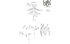 Globen Lighting Ray Plafond/Vägglampa 60cm Svart* Hall & Trappa|Sovrum