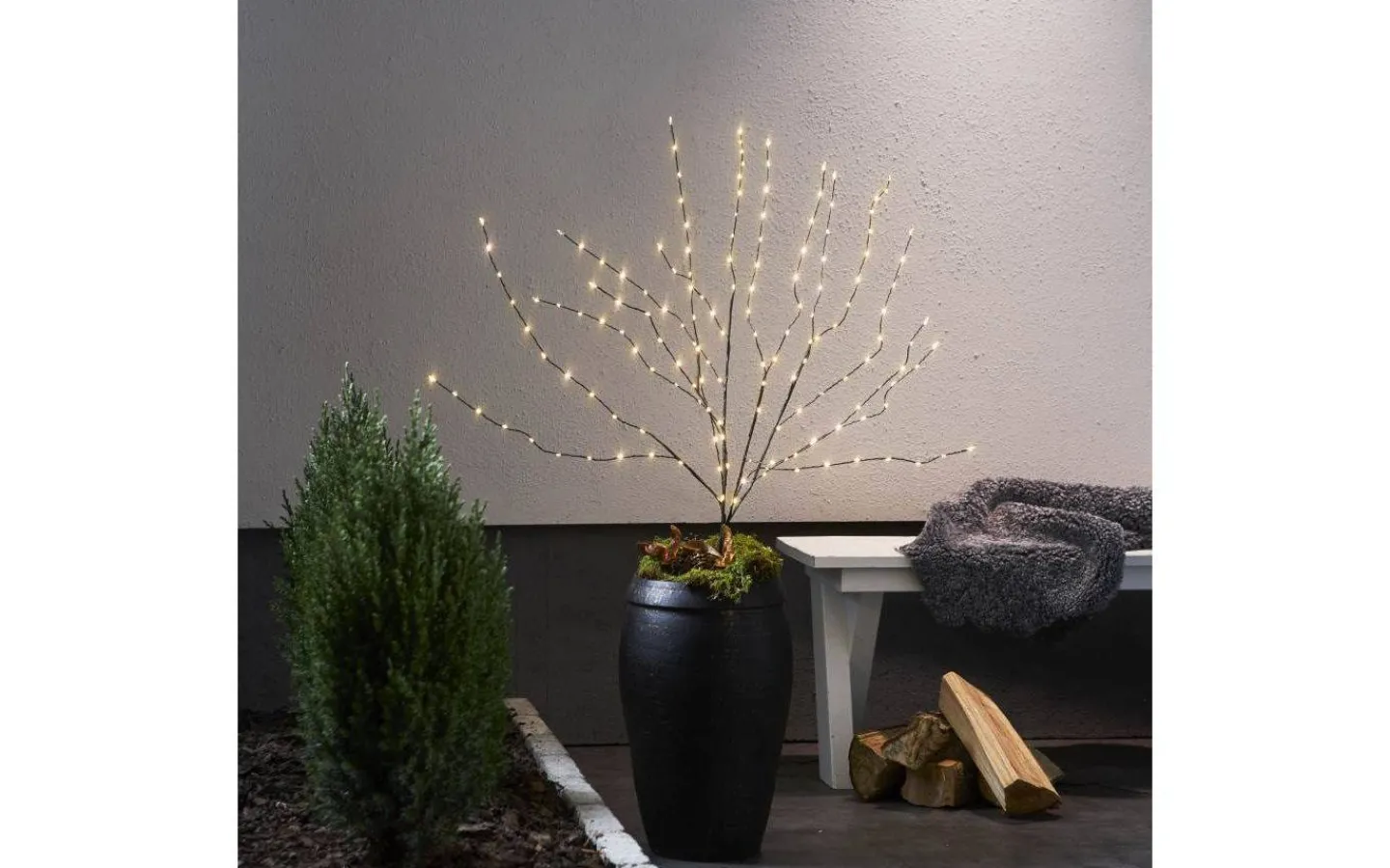 Dekorationsträd<Star Trading Reedy Dekorationsträd 90cm Svart IP44