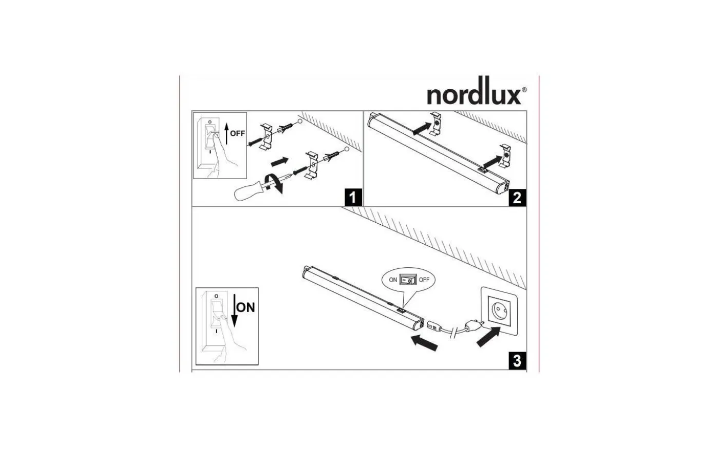 Renton Bänkbelysning 90cm LED 12W Vit