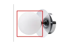 Globen Lighting Reservglas till 6941 Art Deco D13 Vit/krom* Reservglas Och Reservdelar