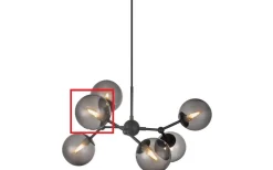 Halo Design Reservglas till Atom Taklampa Smoke* Reservglas Och Reservdelar