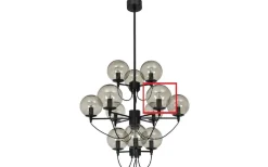 Hallbergs Reservglas till Perla Taklampa Black Edition* Reservglas Och Reservdelar