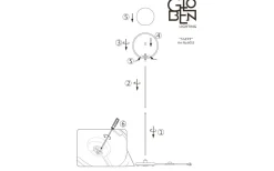 Globen Lighting Reservglas till Saint Golvlampa* Reservglas Och Reservdelar