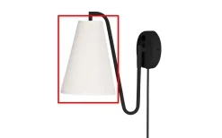 Reservskärm till 7335 Vägglampa Lou Vit Bouclé