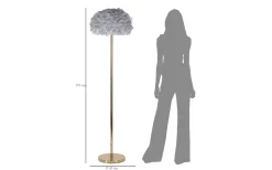 Mauro Ferretti Rhythm Golvlampa Fjädrar 170cm Grå* Golvlampor
