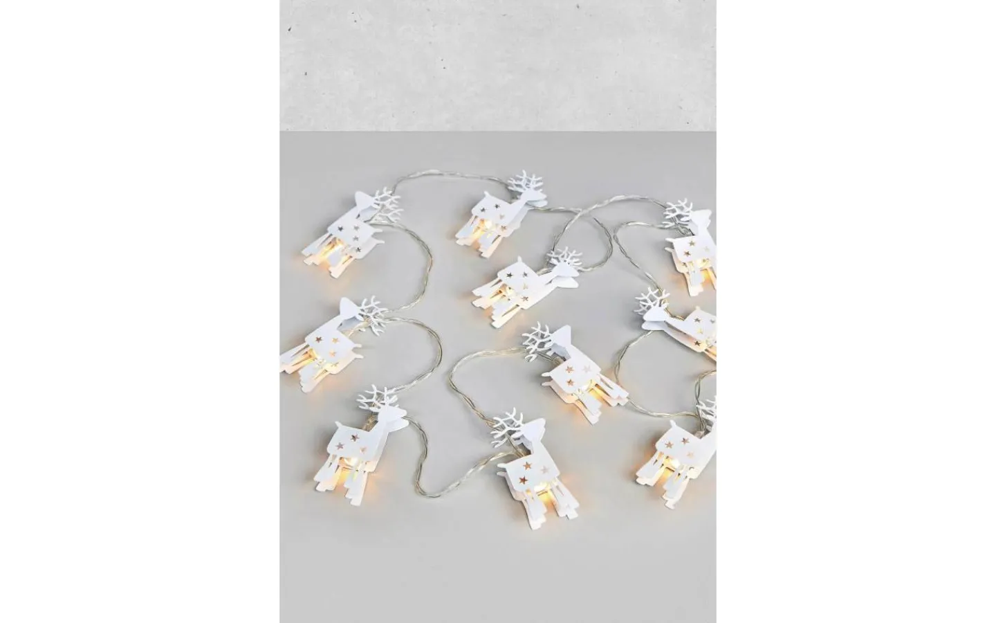 Batteri Julpynt Inomhus<Markslojd Ria Batteridriven Ljusslinga 1,35m Renar Vit