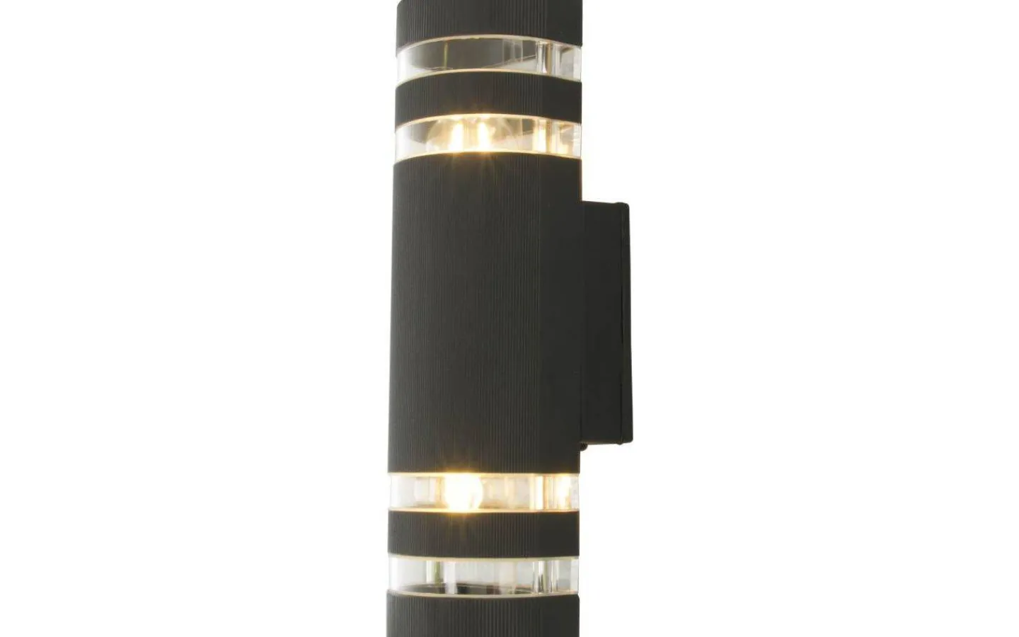 Aneta Ribb Vägglampa E27 Svart IP44* Upp & Nedljus Lampor