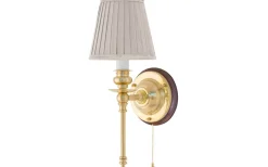 Lampetter<Karlskrona Lampfabrik Ribbing - Mässing / Brytare / Brunt fäste