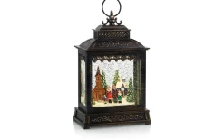 Vattenfyllda Lyktor<Markslojd Rickard Lykta Snö Fyrkant Antik Brun Kyrka