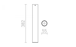 Rendl Riga Takspotlight 38cm 6W 3000K Krom* Takspot Med 1 Lampa