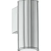 Eglo Riga Vägglampa Nedljus LED GU10 3W 3000K Rostfritt Stål IP44* Upp Eller Nedljus Lampor